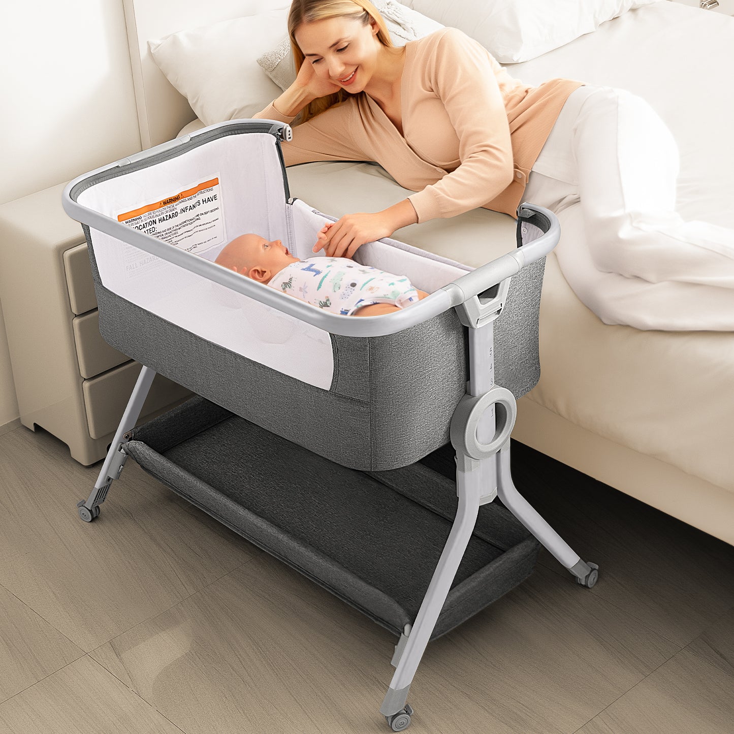 Larex 3 in 1 Baby Bassinet Bedside Crib